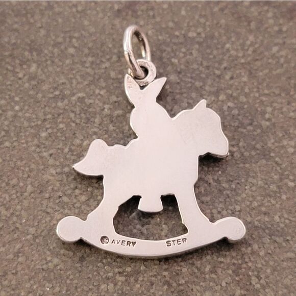 Very Rare Retired James Avery Sterling Bunny Rabbit Rocking Horse Charm - Picture 5 of 7